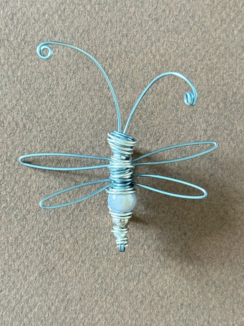 ARTISAN RENATE FAVO Handcrafted Wire Wrapped Dragonfly Brooch